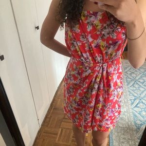 Strapless floral dress